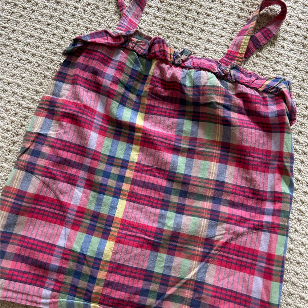 J. Crew pink plaid tank top